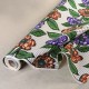 Coupon 3m Tissu Wax Imprimé Vert Marron Violet 
