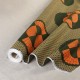 Coupon 3m Tissu Wax Imprimé Orange Vert 