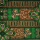 Coupon 3m Tissu Wax Imprimé Vert et Ocre
