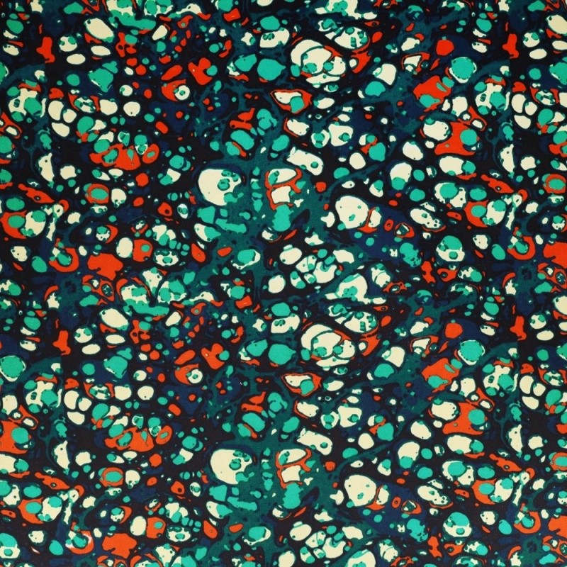 Coupon 3m Tissu Wax Imprimé Motif Pois Multico
