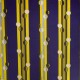 Coupon 3m Tissu Wax Imprimé Motif Rayé Bleu et Jaune