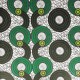 Coupon 3m Tissu Wax Imprimé Motif Cercle Vert