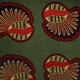 Coupon 3m Tissu Wax Imprimé Motif Abstrait Jaune et Rouge