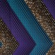 Coupon 3m Tissu Wax Imprimé Mix Violet Bleu et Marron