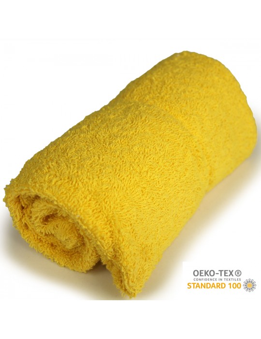 Coupon éponge 50x70cm oeko-tex jaune