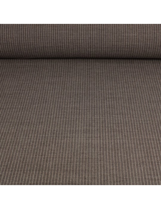 Tissu lainage rayé gris 155 cm