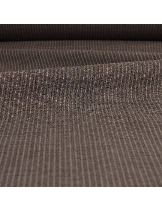 Tissu lainage rayé gris 155 cm