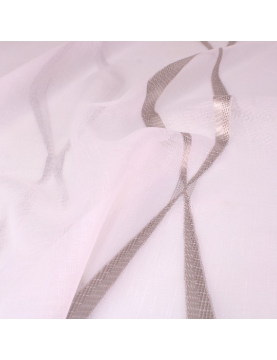 Tissu voilage plombé hauteur 300 cm blanc