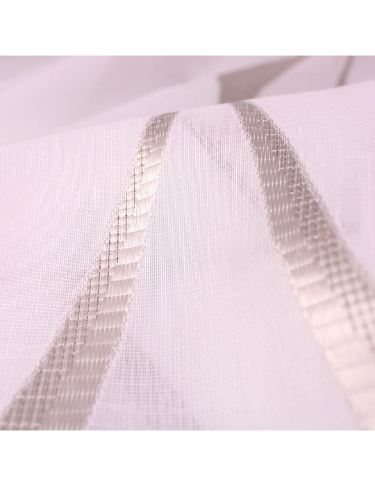Tissu voilage plombé hauteur 300 cm blanc